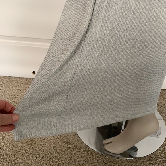 NWT! Maronie Grady Ribbed Grey Wide Leg Palazzo - Picture 3 of 9